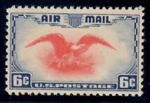 Cat. No. C23c, Issue 1938, Denom 6¢, Color: Ultra. & Carm., With Certificate