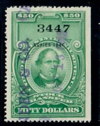 Cat. No. RD112, Issue 1941, Denom $50, Color:  Green, With Certificate