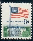 Cat. No. 1338m, Issue 1968, Denom 6¢, Color:  Dark blue, red, and green, Tagging Omitted