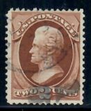 Cat. No. 135, Issue 1870, Denom 2¢, Color: Red Brown, With Certificate