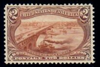 Cat. No. 293, Issue 1898, Denom $2, Color: Orange Brown, With Certificate
