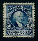 Cat. No. 312, Issue 1903, Denom $2, Color: Dark Blue, With Certificate