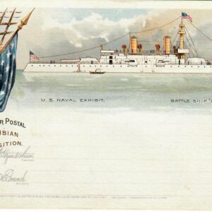 1893 Columbian Exposition Postcard, Superb Condition