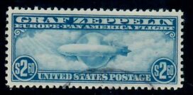 Cat. No. C15, Issue 1930, Denom $2.60, Color: Blue, With Certificate