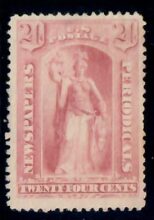 Cat. No. PR83, Issue 1885, Denom 24¢, Color:  Carmine, With Certificate
