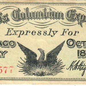 1893 Columbian Exposition Ticket (#96577)