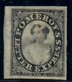 Cat. No. 117L4, Issue 1844, Denom 5¢, Color:  Black, With Certificate