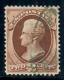 Cat. No. 135, Issue 1870, Denom 2¢, Color: Red Brown, With Certificate
