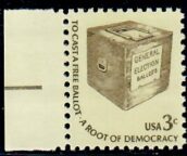 Cat. No. 1584b, Issue 1977, Denom 3¢, Color:  Olive, Tagging Omitted