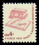 Cat. No. 1585b, Issue 1977, Denom 4¢, Color:  Brown, Tagging Omitted