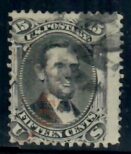 Cat. No. 91, Issue 1867, Denom 15¢, With Certificate